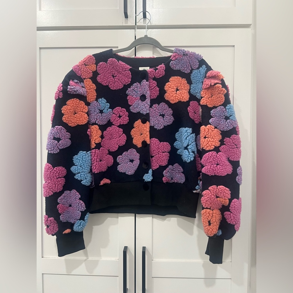 Blue buttercup Floral Patterned Women's Cardigan size large